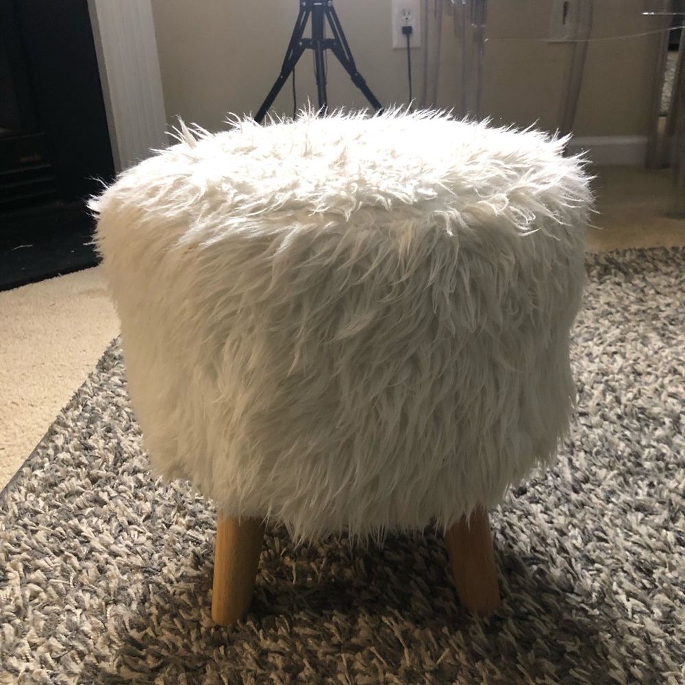 Faux Fur Stool